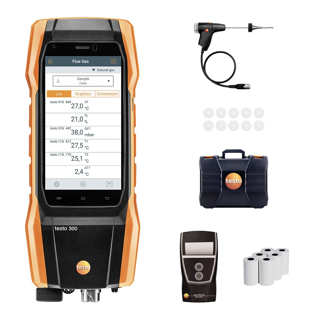 Imagen Set analizador de combustión testo 300 Longlife "NEXT LEVEL" - Con impresora