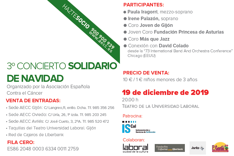 ISCAL Patrocina el Concierto Solidario de Navidad 2019