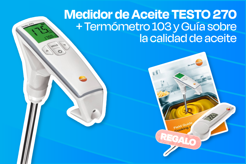 PROMOCIÓN: Medidor de Aceite testo 270 + Termómetro testo 103 y Guía Práctica PROMOCIÓN: Medidor de Aceite testo 270 + Termómetro testo 103 y Guía Práctica